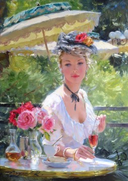 Belle femme KR 055 Impressionist Peinture à l'huile